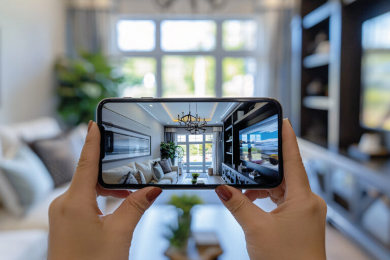 Virtual tour immobiliare: esplorazione a 360° di un appartamento da tablet per vendere e affittare prima